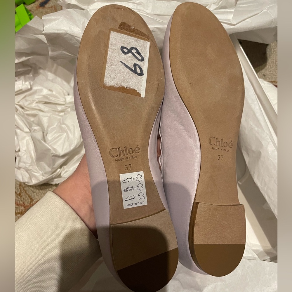 Chloe Chic Scalloped Ballet Flats size 37 - Picture 5 of 6